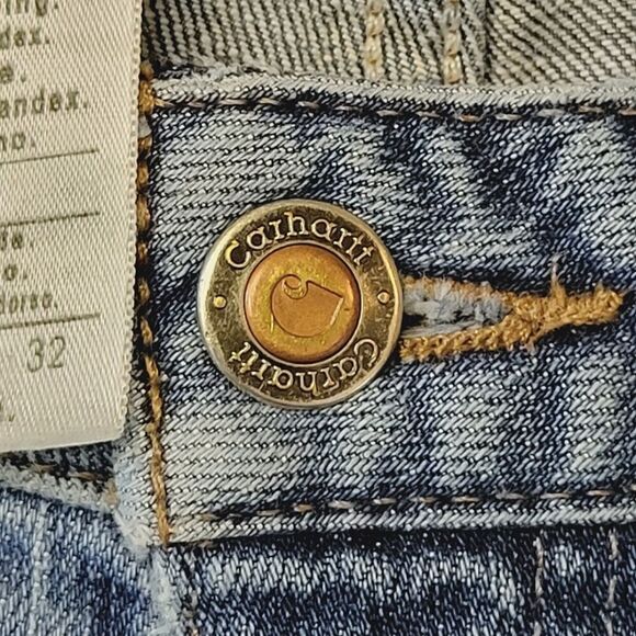 Carhartt Traditional Fit Medium Wash Denim Blue Jeans Size 12 - Picture 7 of 8